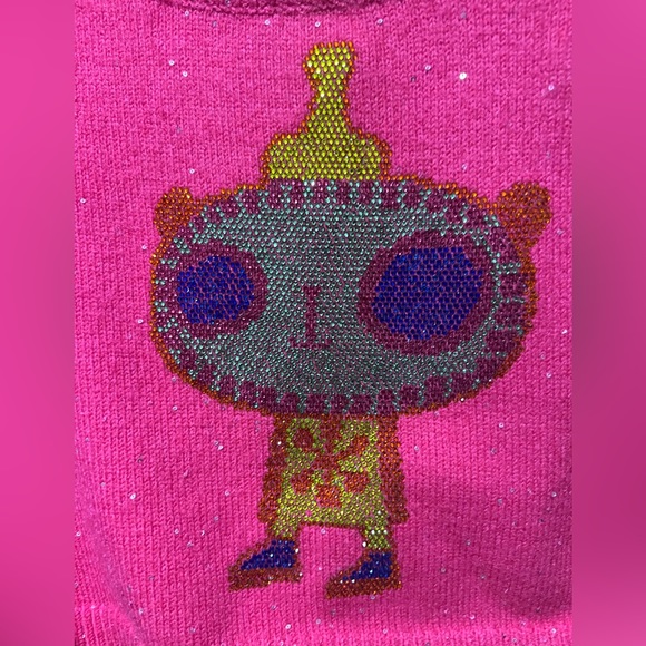 NWOT rhinestone figure crop top sweater - Picture 4 of 4